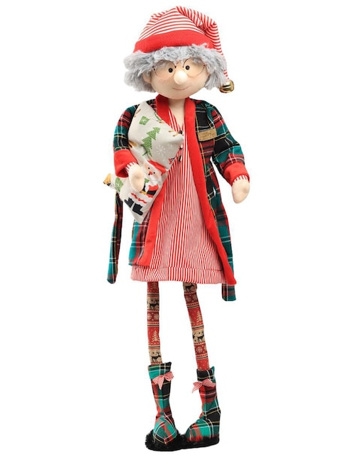Ornamento Navidad Sra. Claus Queca Designs Little Elfy