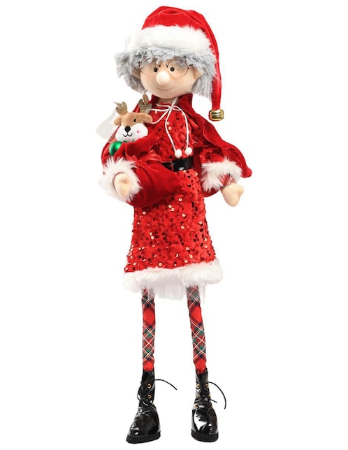 Ornamento Navidad Sra. Claus Queca Designs Little Elfy