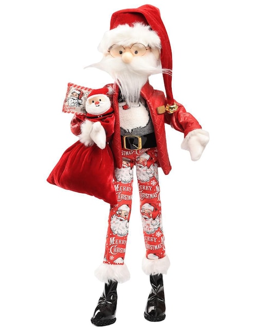 Ornamento Navidad Santa Claus Queca Designs Little Elfy
