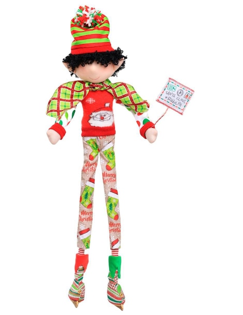 Ornamento navidad Duende Queca Designs Little Elfy