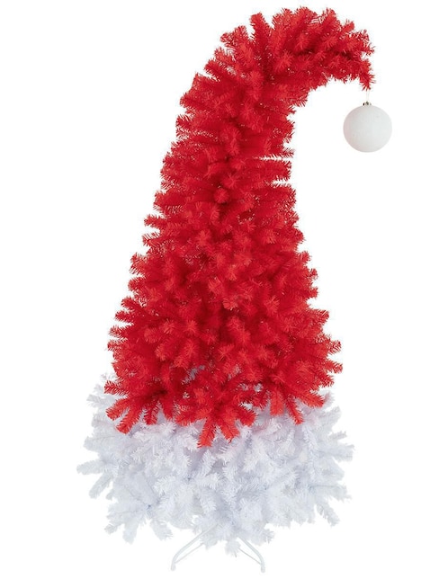 Árbol de navidad Gorro de Santa más Esfera Árbol de navidad Gorro de Santa más Esfera