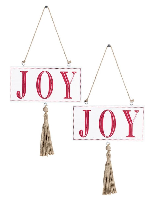 Figura decorativa de letrero Navidad Cantia LETRERO JOY de metal