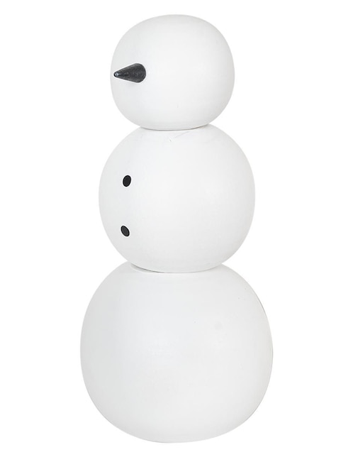 Figura decorativa de muñeco nieve de madera