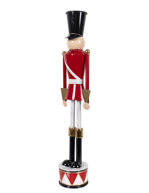 Figura decorativa de soldado de metal