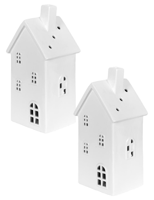 Set de figura decorativa de casa Navidad Cantia de cerámica