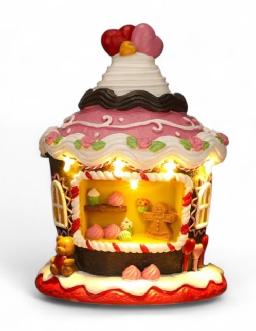 Figura decorativa de casa Navidad Cm-Top Casa de Jengibre de resina