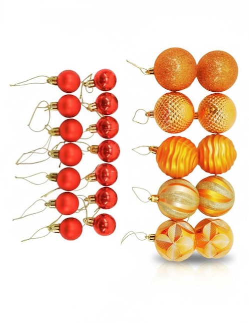 Set de esfera navideña cm-top set de esferas de navidad de 3 cm y 6 cm "con" 27 "piezas"