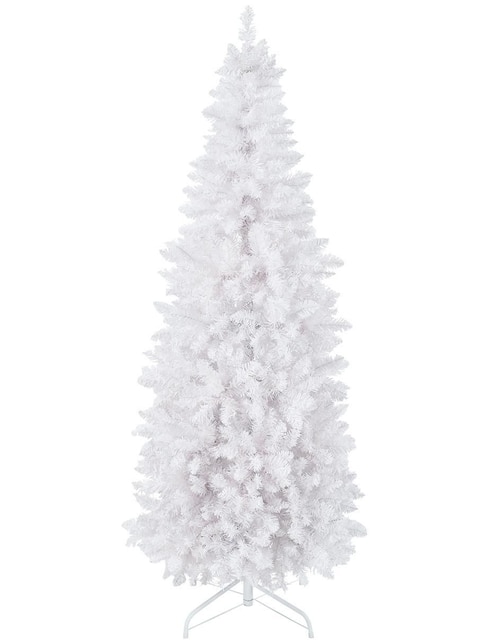 Árbol de navidad Esquimal tipo lápiz blanco nacarado