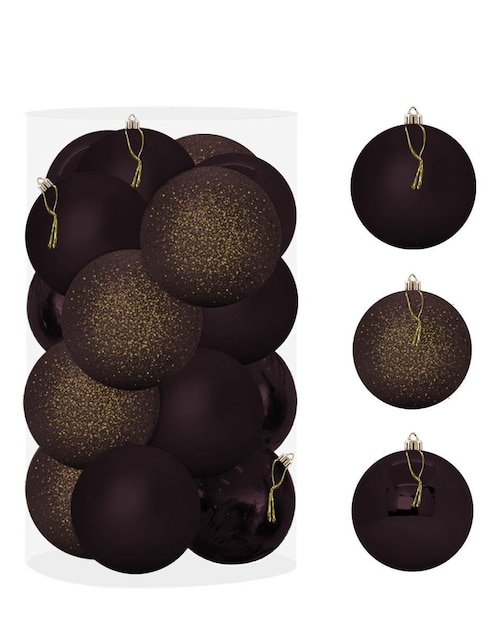 Set de esfera navideña Grandes Luxor con 16 piezas