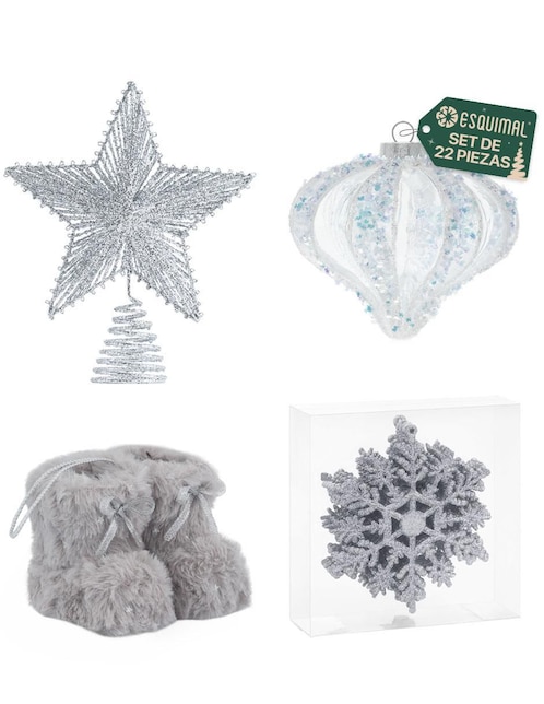 Set de ornamentos navidadeños Esquimal