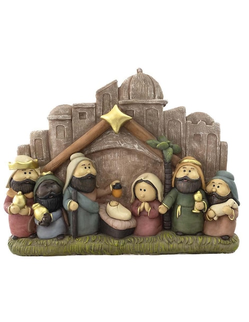 Figura decorativa de nacimiento Navidad Running Decora de resina