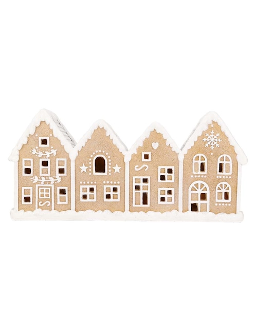 Figura decorativa navideña de casa de jengibre