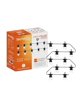 Serie LED Tecnolite Connect 12GRLEDRGBMVNTCW Con 10 Luces