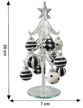 Figura decorativa de árbol Running de vidrio