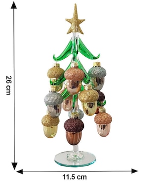 Figura decorativa de árbol Running de vidrio