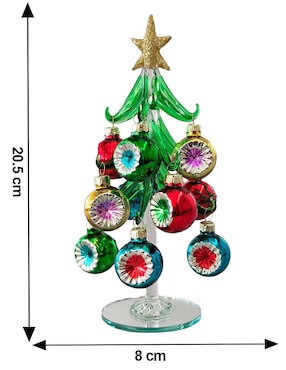 Figura decorativa de árbol Running de vidrio