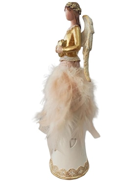 Figura decorativa de ángel Running de resina
