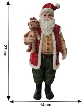 Figura decorativa de santa claus Running de resina