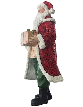 Figura decorativa de santa claus Running de resina