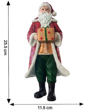 Figura decorativa de santa claus Running de resina