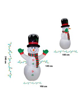 Inflable decorativo forma de muñeco de nieve Imar