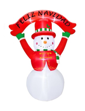 Inflable decorativo forma de muñeco de nieve Imar