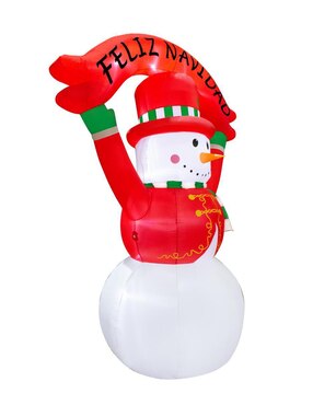 Inflable decorativo forma de muñeco de nieve Imar