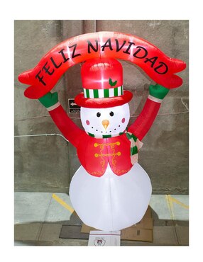 Inflable decorativo forma de muñeco de nieve Imar