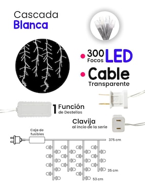 Serie LED Navi Colors Cascada L573122 con 300 focos