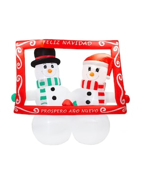 Inflable decorativo forma de muñeco de nieve Imar