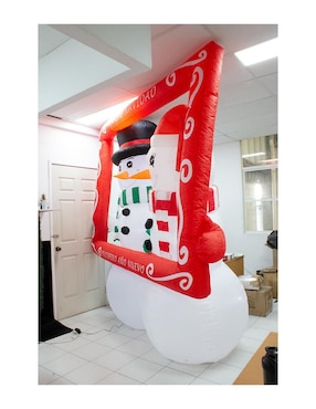 Inflable decorativo forma de muñeco de nieve Imar
