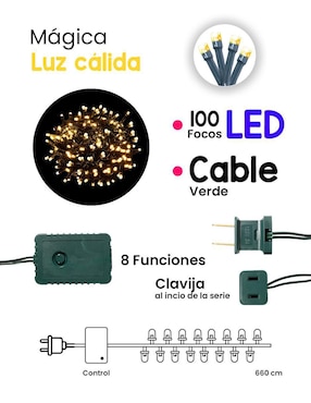 Set de luces LED Navi Colors L562274-12 con 100 focos