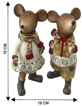 Figura decorativa de ratón Running Decora de resina