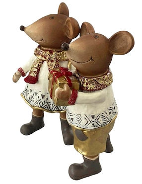 Figura decorativa de ratón Running Decora de resina