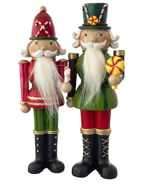 Figura decorativa de cascanueces Running Decora de resina
