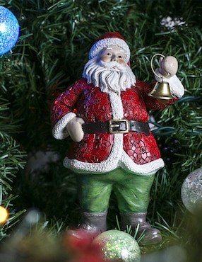 Figura decorativa de santa claus Running Decora de resina