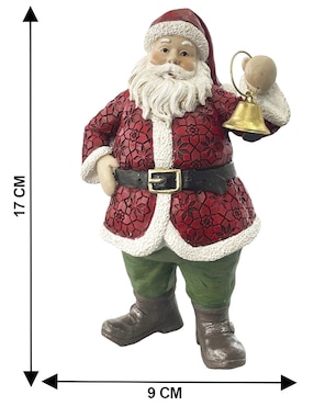 Figura decorativa de santa claus Running Decora de resina