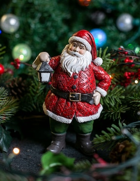 Figura decorativa de santa claus Running Decora de resina