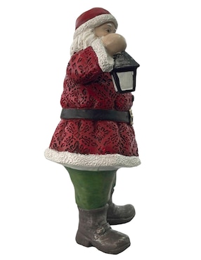 Figura decorativa de santa claus Running Decora de resina