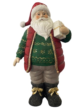 Figura decorativa de santa claus Running Decora de resina