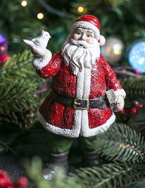 Figura decorativa de santa claus Running Decora de resina