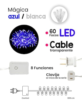 Serie mini led ahorrador Navi Colors L562207 con 60 focos