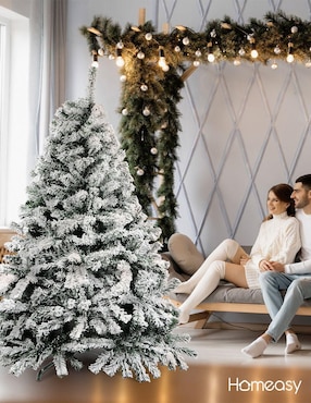 Árbol de navidad Homeasy Escarchado de plástico
