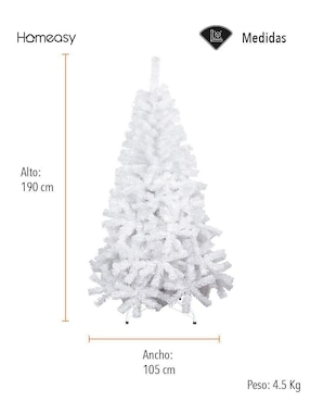 Árbol de navidad Homeasy Blanco de plástico