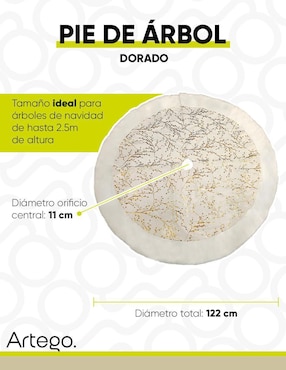 Pie de árbol Artego estampado navideño
