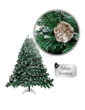 Árbol de navidad Homeasy Con Piñas de plástico con 150 luces
