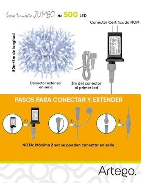 Serie LED Artego con 500 focos