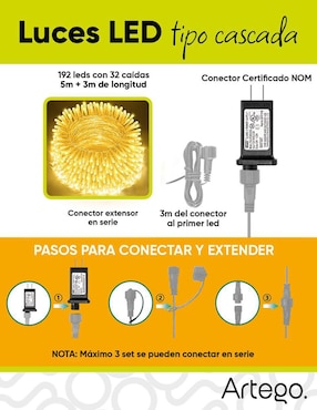 Serie LED Artego con 200 focos