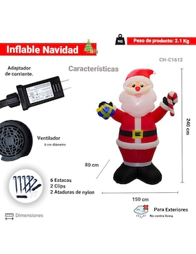Inflable decorativo forma de santa claus Imar
