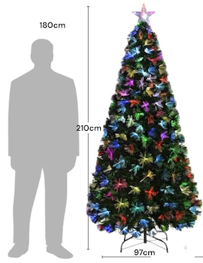 Árbol de navidad Light And Space Ultrabrillante de plástico con 240 luces